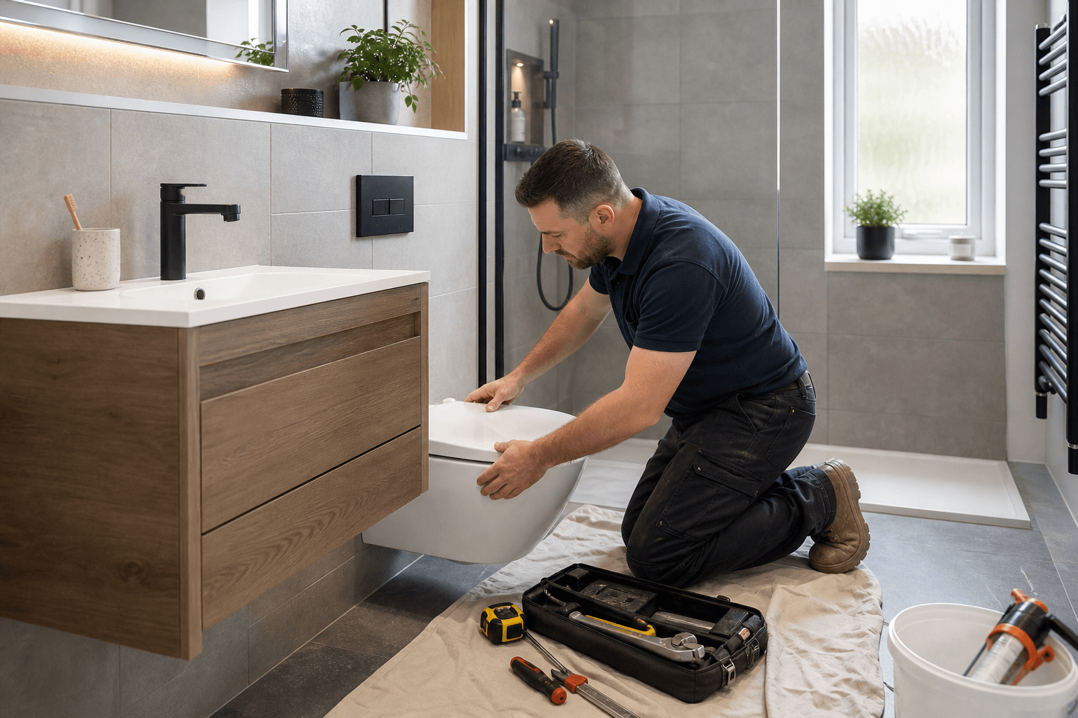 Professional kitchen work at a UK home